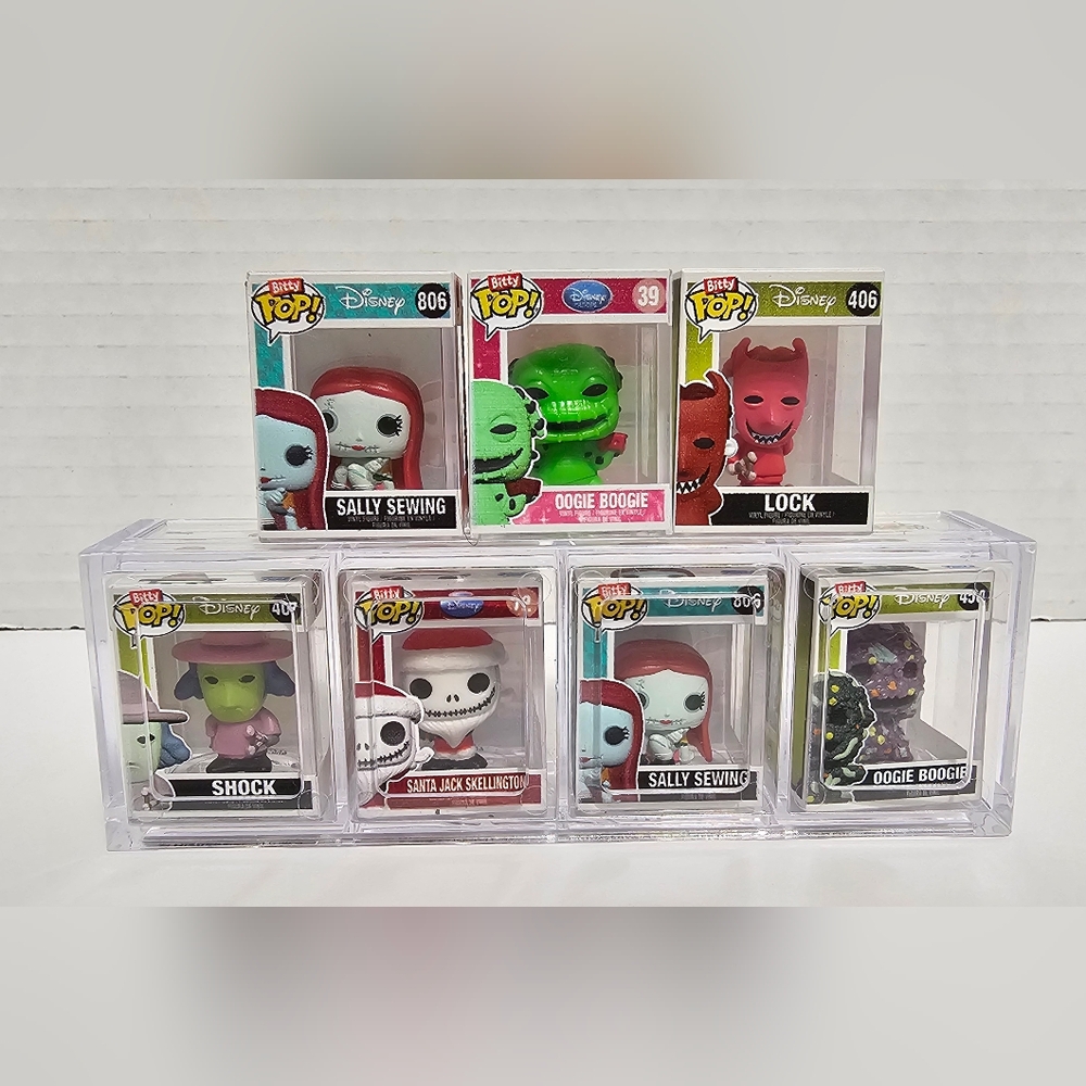 Bitty Pop Nightmare Before Christmas Santa Jack,Sally,Lock,Oogie Boogie,Shock